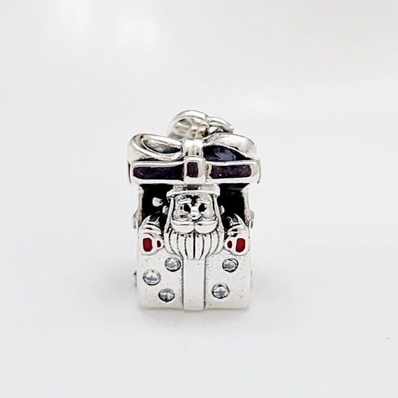 Pandora Santa in a Giftbox Silver Charm - Picture 1 of 6